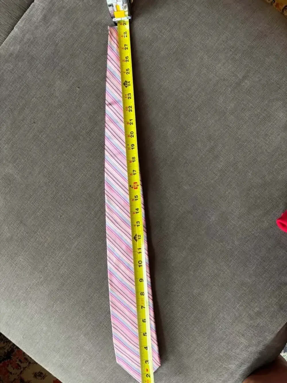 City of London Silk Tie Pastel Pink Blue Stripe Multicolor Polka Dot Lining